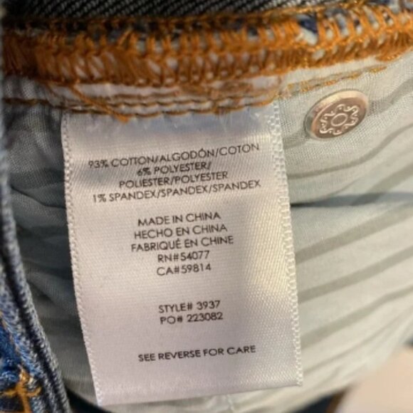 CABI star frayed hem slim straight boyfriend jeans - Picture 9 of 9